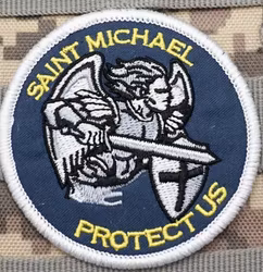 Saint Michael  - Blå/Vit - Patch