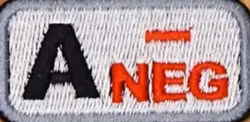 Blodgrupp A- Neg – Vit/Svart/Röd – Patch