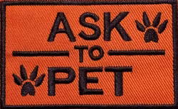 Ask to Pet - Orange - Patch