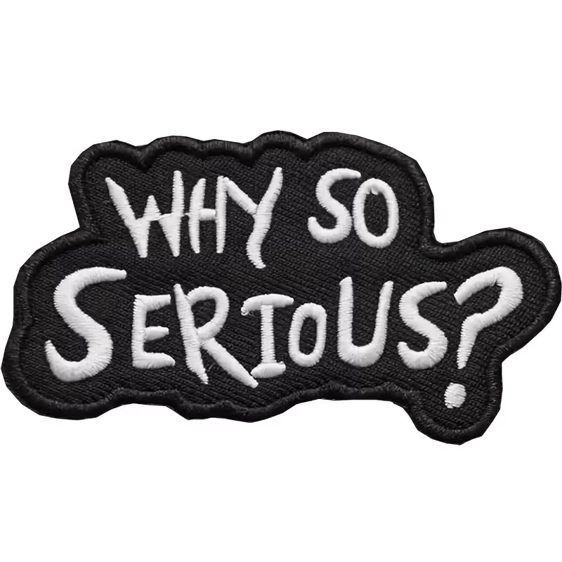Why so serious - Svart  - Patch