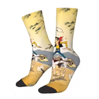Lucky Luke - Strumpor - På häst - Gula