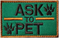 Ask to Pet - Brun/Grön - Patch