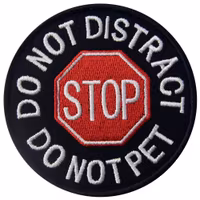 Do not distract - Do not Pet - Röd/Vit/Svart - Patch