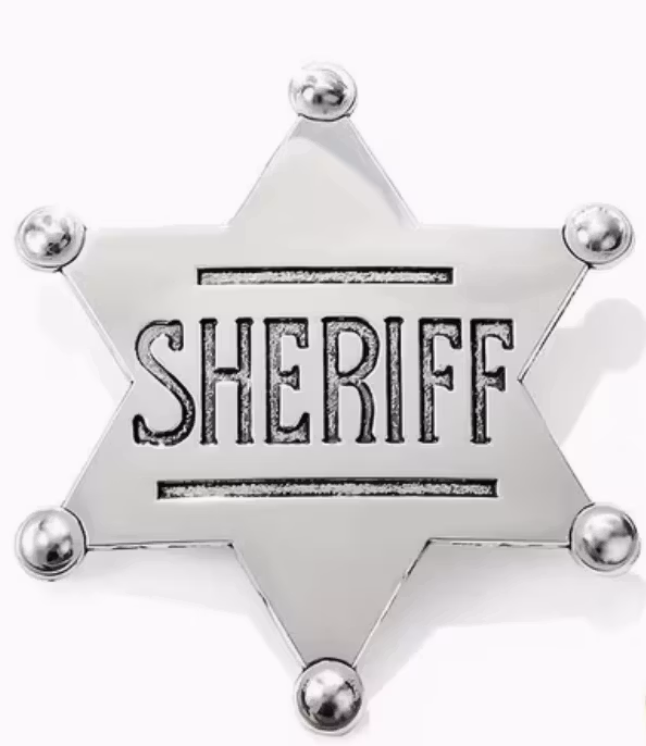 Sheriff star badge - Silver