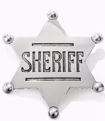 Sheriff star badge - Silver