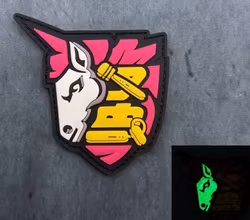 Enhörning - PVC - Rosa - Patch