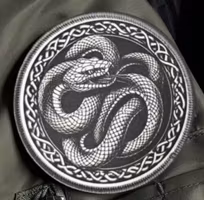 Snake - Rund - Svart - Patch