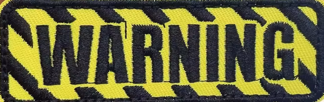 Warning - Gul/Svart - Patch