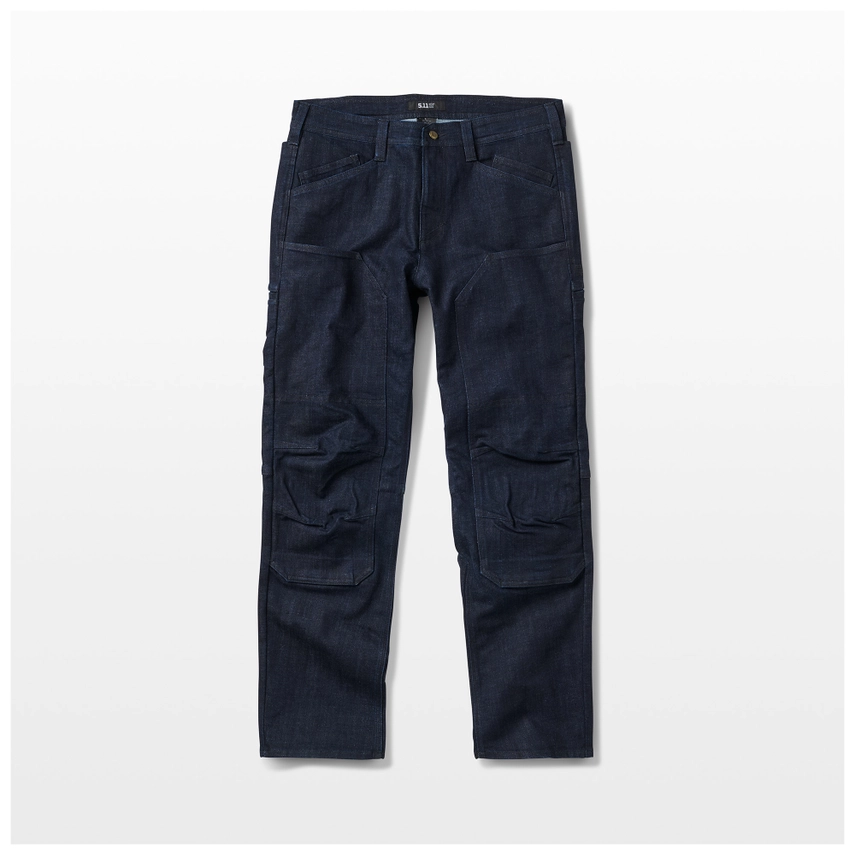 5.11 - Men's Straight Fit Defender-Flex Utility Jean - Rinse Wash Indigo (1153)