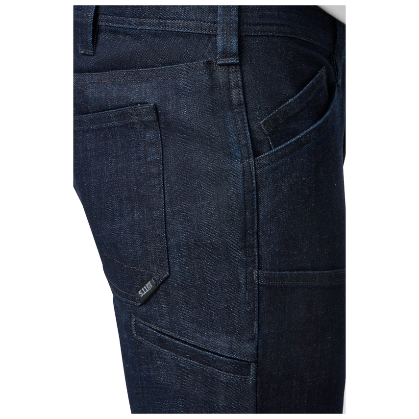 5.11 - Men's Straight Fit Defender-Flex Utility Jean - Rinse Wash Indigo (1153)