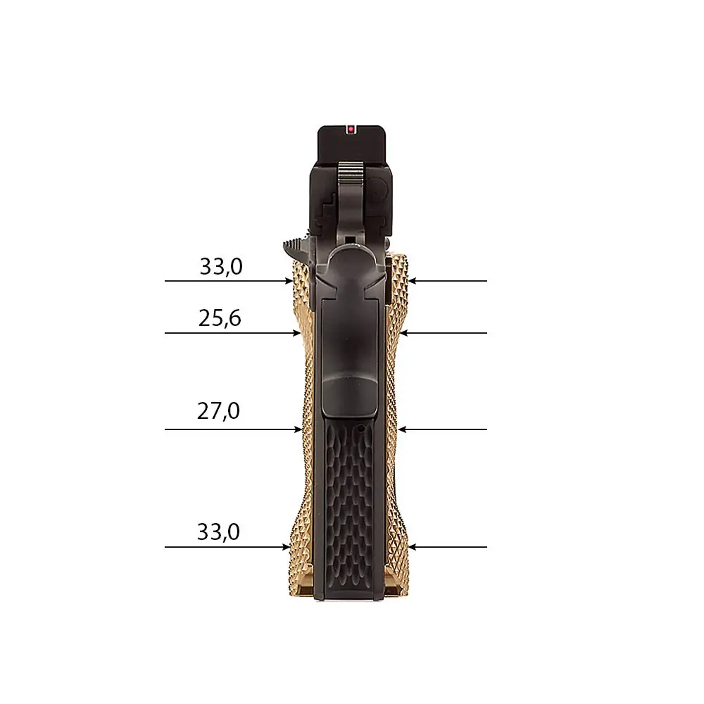 Eemann Tech - Ultimate Brass Long Grips för 1911 - Mässing