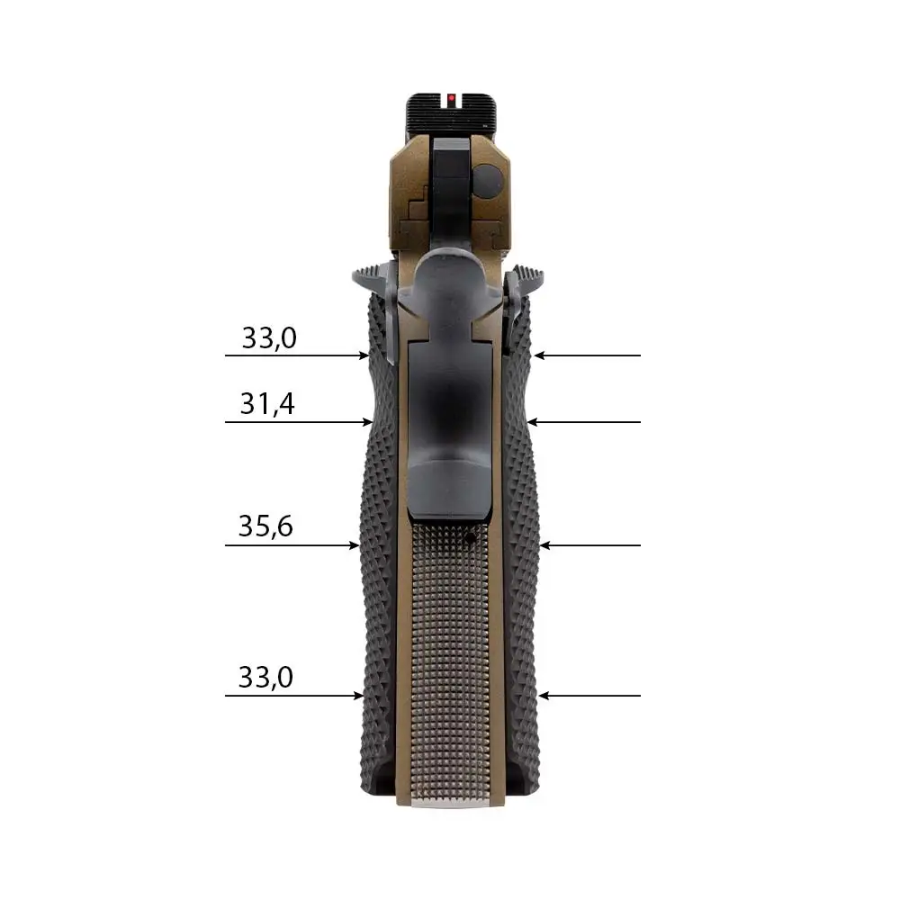 Eemann Tech - Ultimate Aluminium Long Grips för 1911 - Svarta