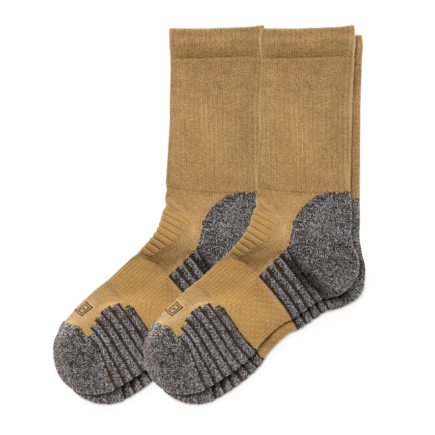 5.11 - Duty Ready Ultra Crew Socks (2-Pack) - US Dark Coyote (389)