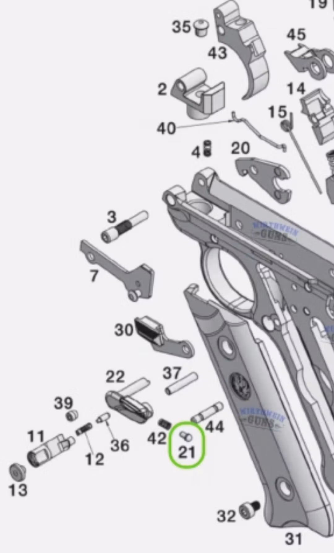 Ruger - Spring Plunger for Auto Safety - MKIV - #21
