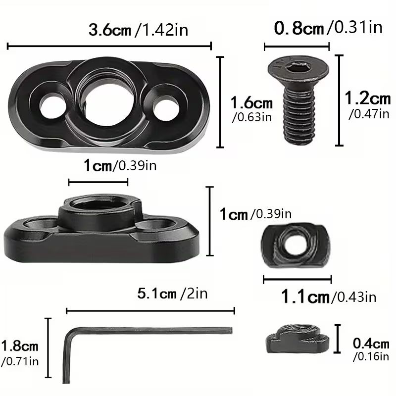 Swivel with  M-lok - QD Mount - Svart
