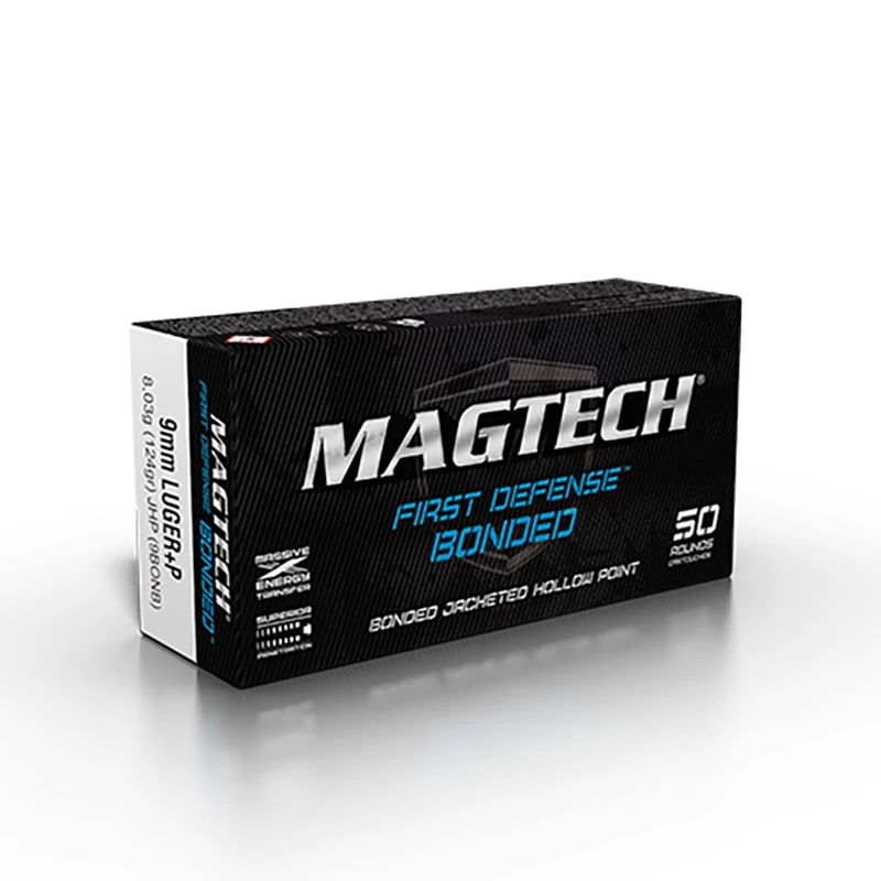Magtech - 9mm - 124 grs +P - Bonded JHP -  50 st/ask