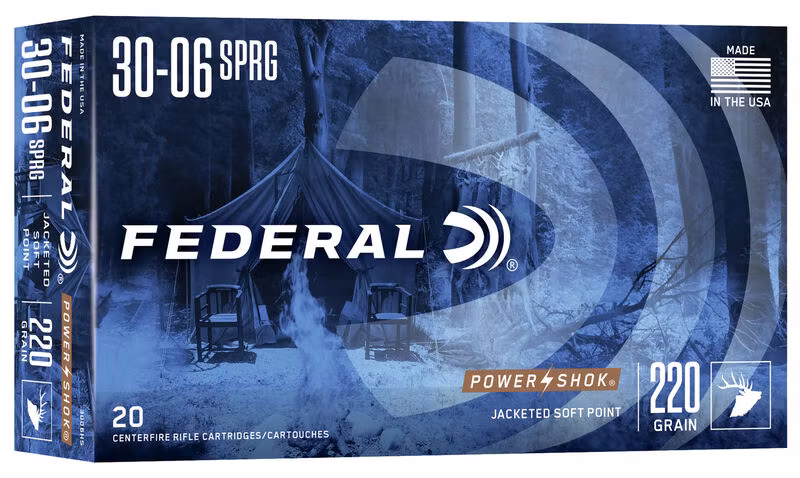 Federal - Power Shok - 30-06 Springfield - Jacketed SP - 220gr - 20/Box