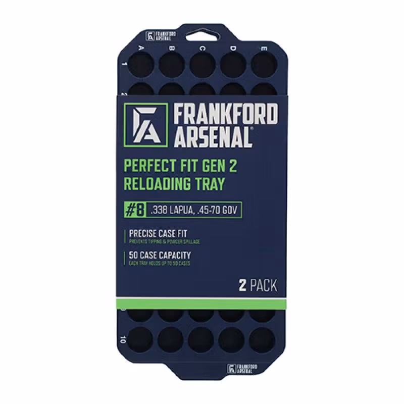 Frankford Arsenal - Reloading Tray - Perfect Fit Gen.II #8 Kal.45-70Gov/338 Lapua Mag -  2pack