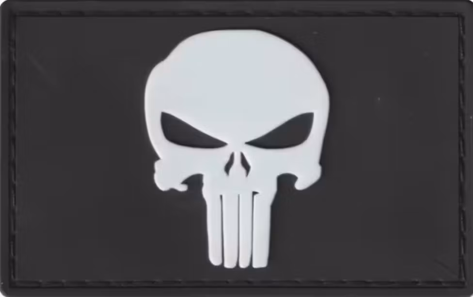 Punisher - Tactical Patch - PVC - Svart/VIt