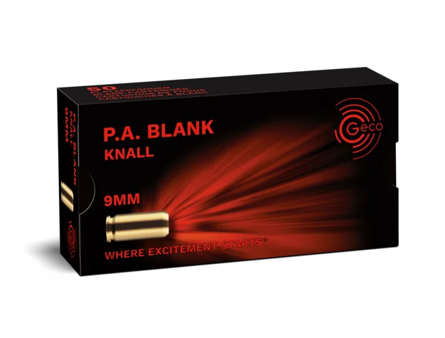 Geco - 9mm - Startpatron - P.A. Blank knall RK ZUGEF D - 50 ask