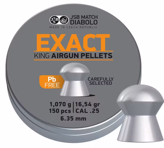 JSB - Exact King - Diabolo lead free - 6,35mm - 1,070g - 150st