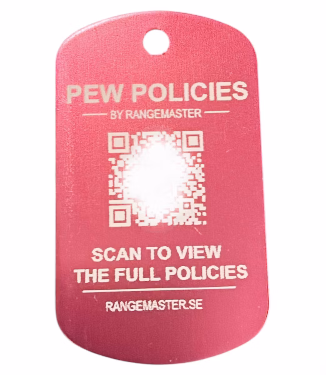 RangeMaster – PEW POLICIES Travel Tags (2-pack) - Rosa