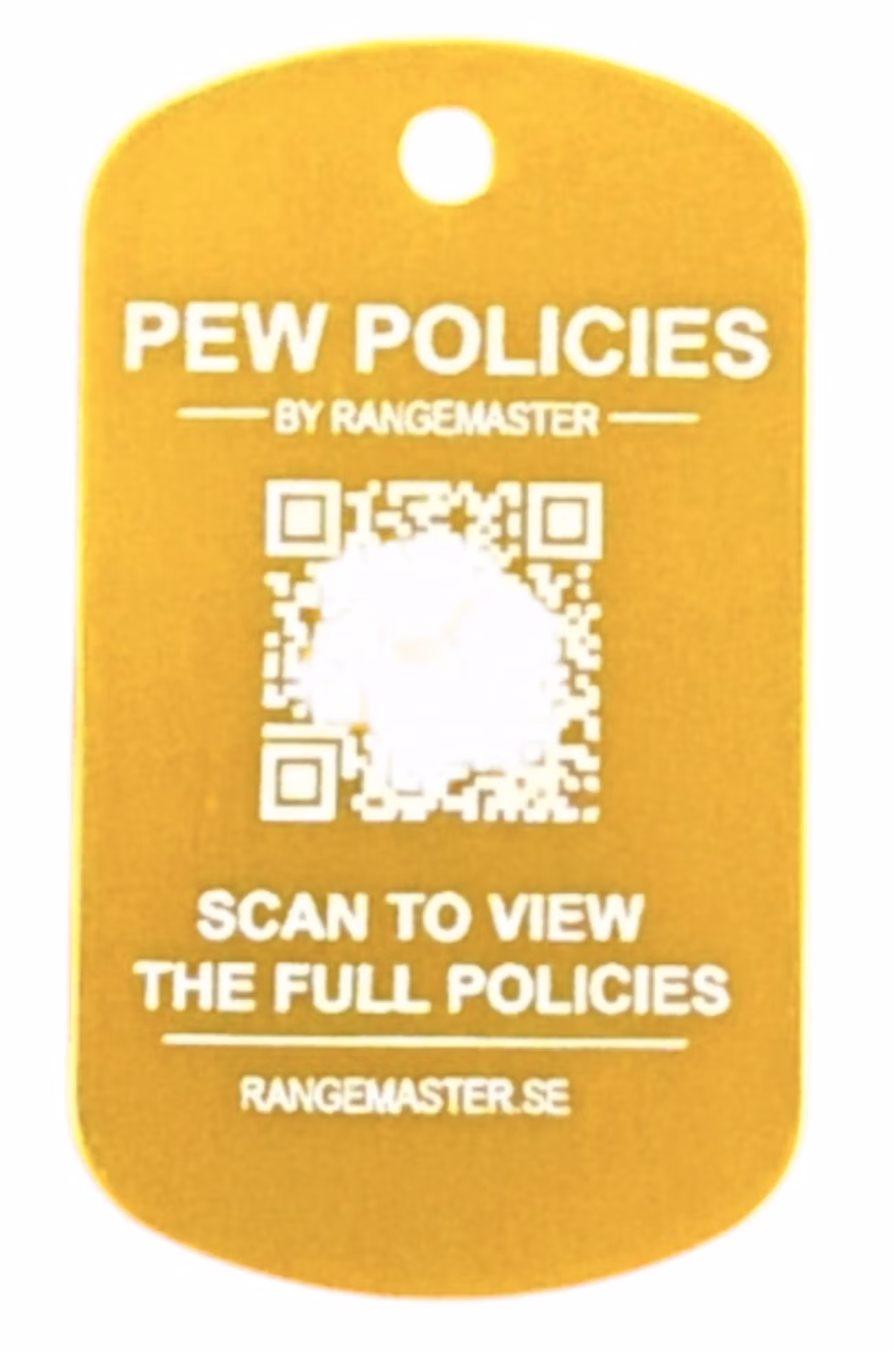 RangeMaster – PEW POLICIES Travel Tags (2-pack) - Guld