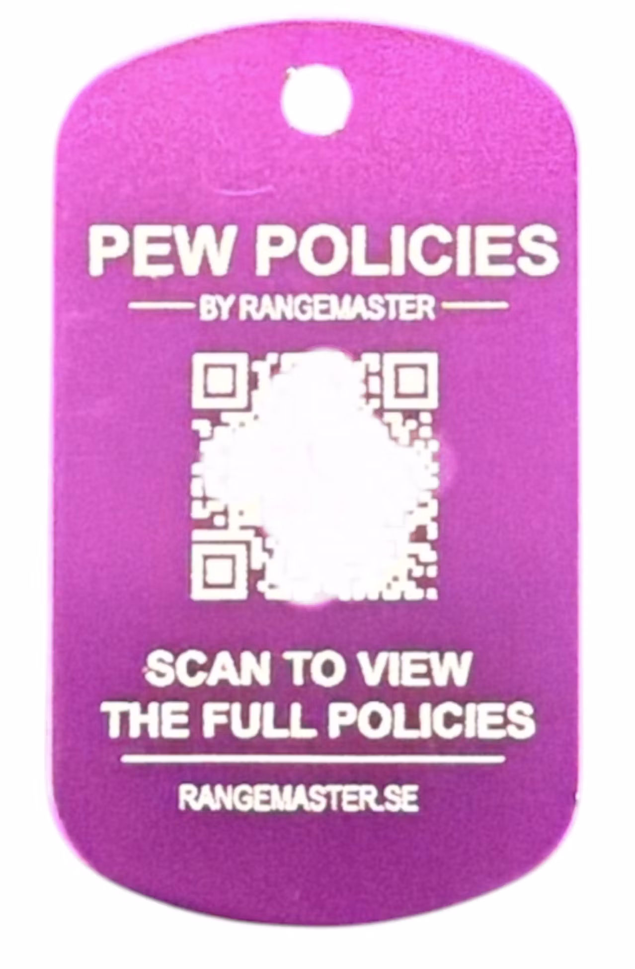 RangeMaster – PEW POLICIES Travel Tags (2-pack) - Lila