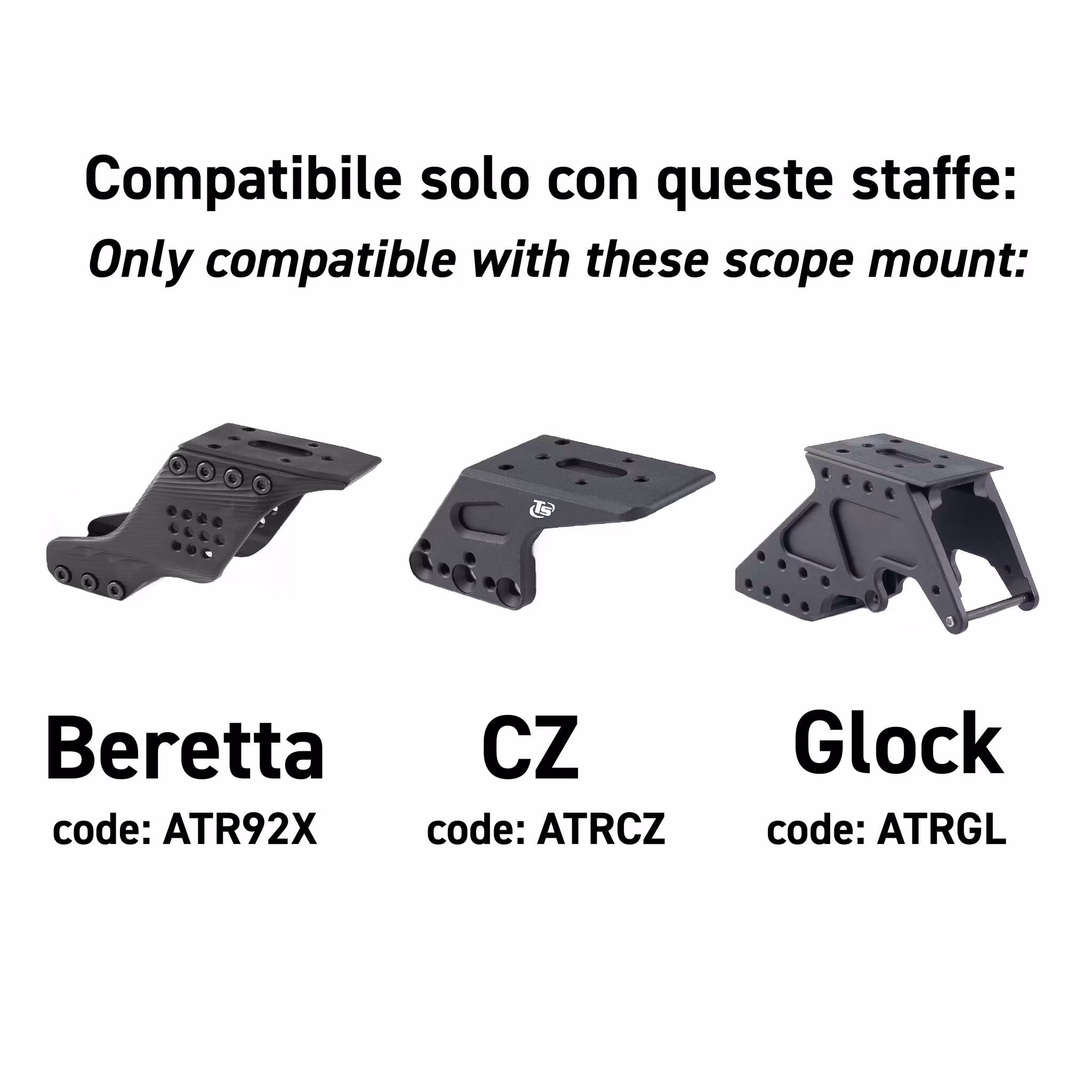 Toni System - Adapter for Aimpoint Acro footprint for Trijicon footprint scope mount