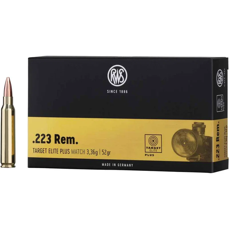 RWS - 223 Rem - Target Elite Plus - 3,36g/52gr - 20/ask