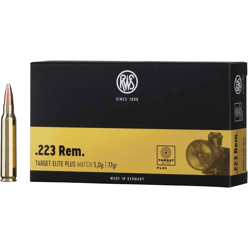 RWS - 223 Rem - Target Elite Plus - 5,0g/77gr - 20/ask