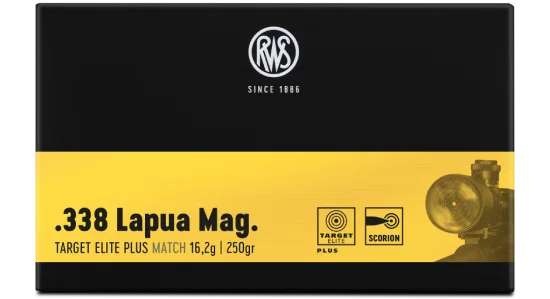 RWS - 338 Lapua Mag - Target Elite Plus - 16,2g/250gr - 20/ask