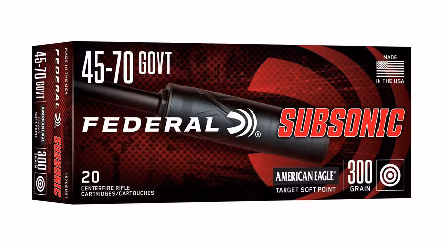 Federal - American Eagle - Subsonic - 45-70 Govt - Target SP - 300gr - 20/Box