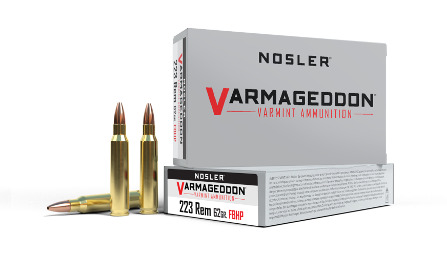 Nosler - Varmageddon Ammunition - 223 Rem - 62g - VG HPFB - 20/ask
