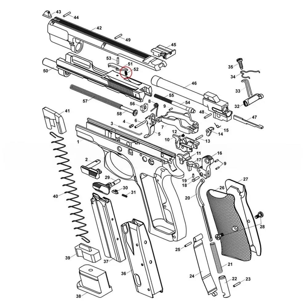CZ - CZ 75 Kadet Extractor Spring