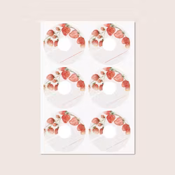 Glasmarkörer Jordgubbar akvarell