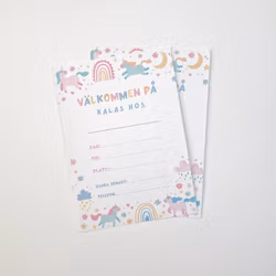 Inbjudningskort Enhörning