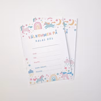 Inbjudningskort Enhörning