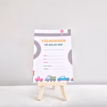 Inbjudningskort Bilar