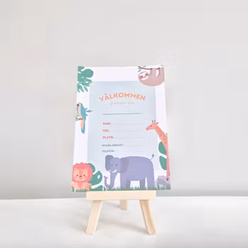 Inbjudningskort Djungel