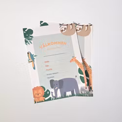 Inbjudningskort Djungel