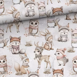 STUV 38 cm - Bomullsjersey Snöskogens djur