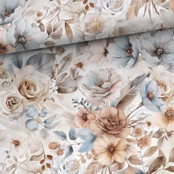 STUV 40 cm - Bomullsjersey Förtjusande blommor