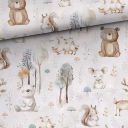 STUV 10 cm - Bomullsväv Lugna skogen