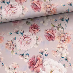 STUV 42 cm - Bomullsväv Gammelrosa rosor