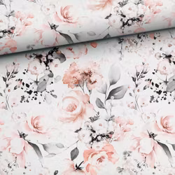 STUV 41 cm - Bomullsväv Ljusa rosor