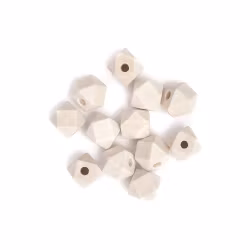 2:A SORT - Oktagonala träpärlor 12 mm (12 st)