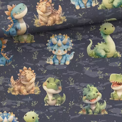 STUV 42 cm - Bomullsjersey Babydinosaurer
