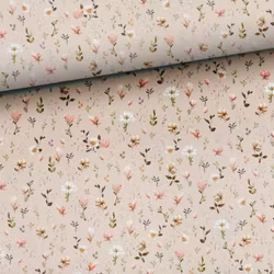 STUV 42 cm - Bomullsjersey Ängsblom beige