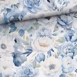 STUV 40 cm - Joggingtyg Blå blomhav